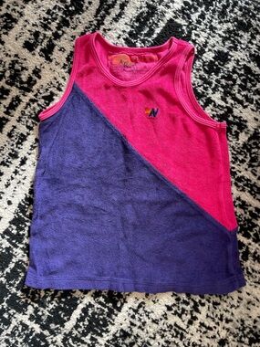Aviator Nation Hot Pink & Purple Diagonal Tank